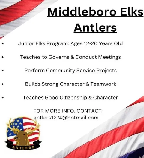 Middleboro Elks Antlers junior program flyer